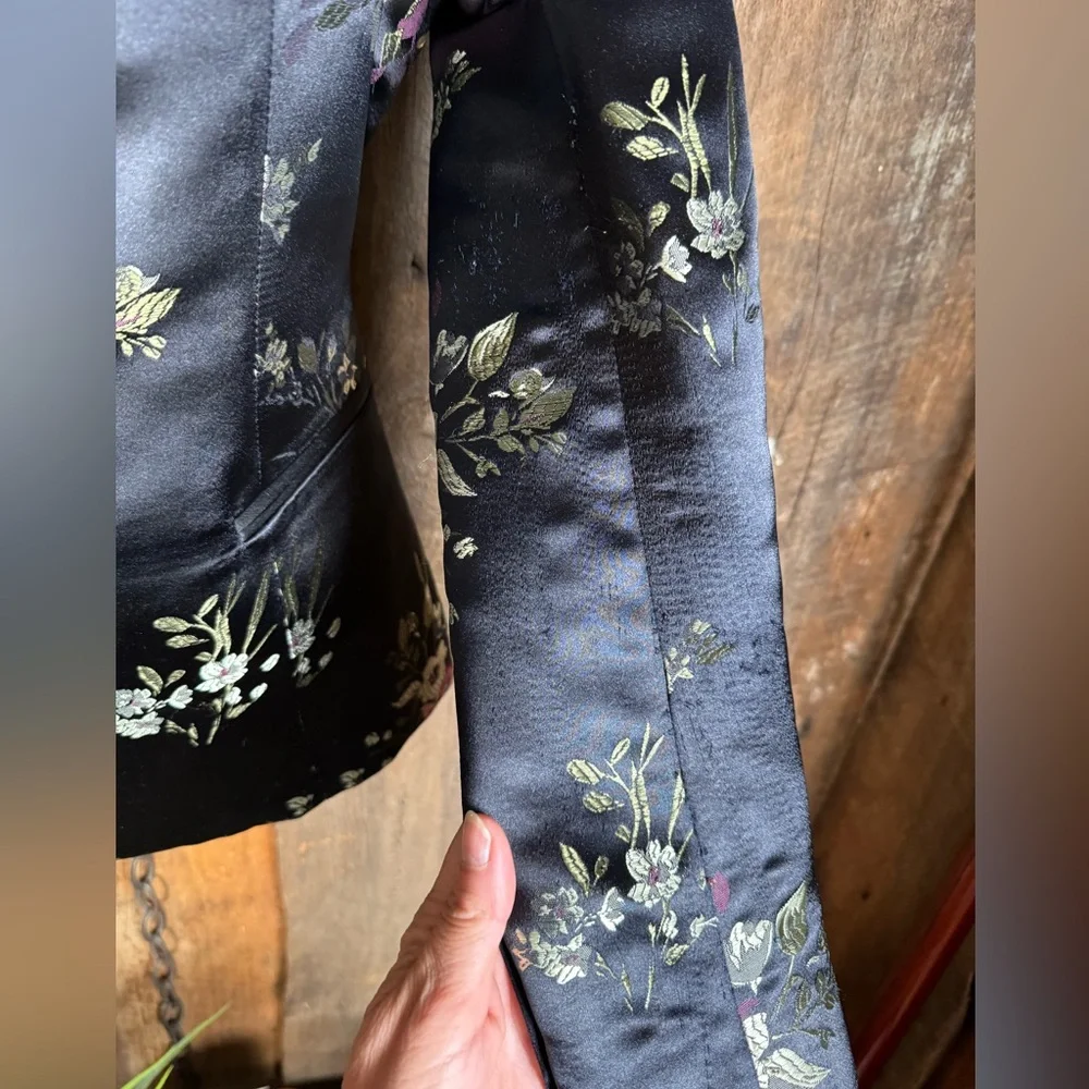 Zara Basic Jacquard Tuxedo Blazer - Size X-Small - Picture 15 of 16